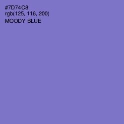 #7D74C8 - Moody Blue Color Image